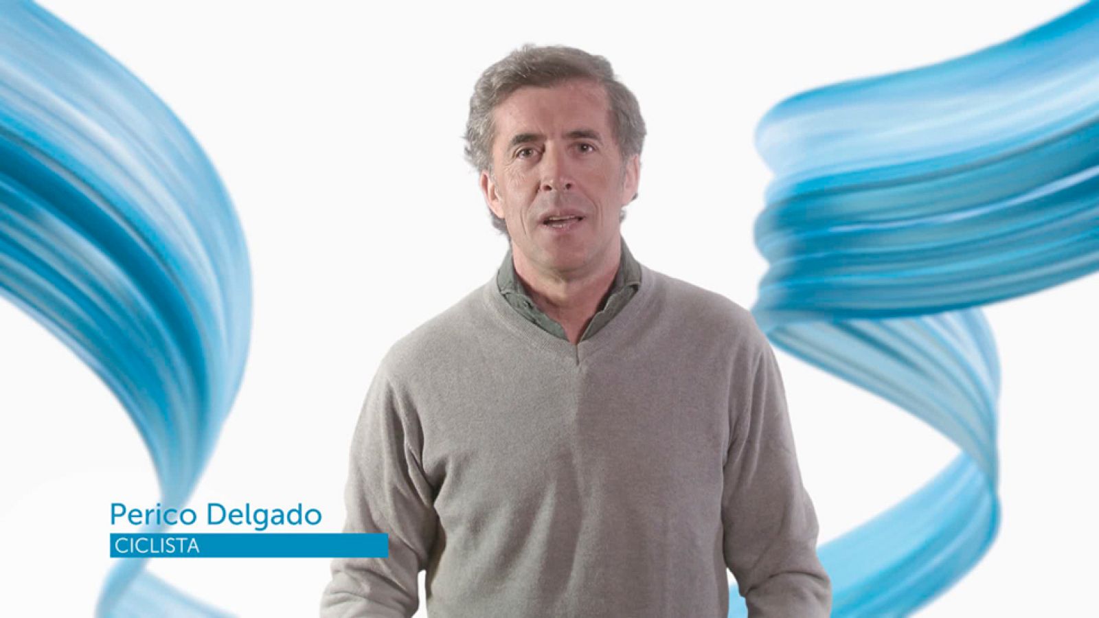 El ciclista Perico Delgado felicita a TVE en su 60º aniversario