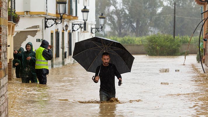 Telediario 1 - La provincia de Málaga, la más afectada por las lluvias