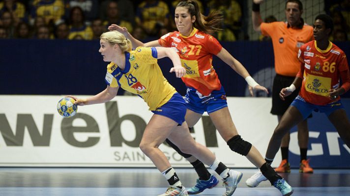 Telediario 1 - España pierde ante la anfitriona en su debut en el Europeo de balonmano de Suecia