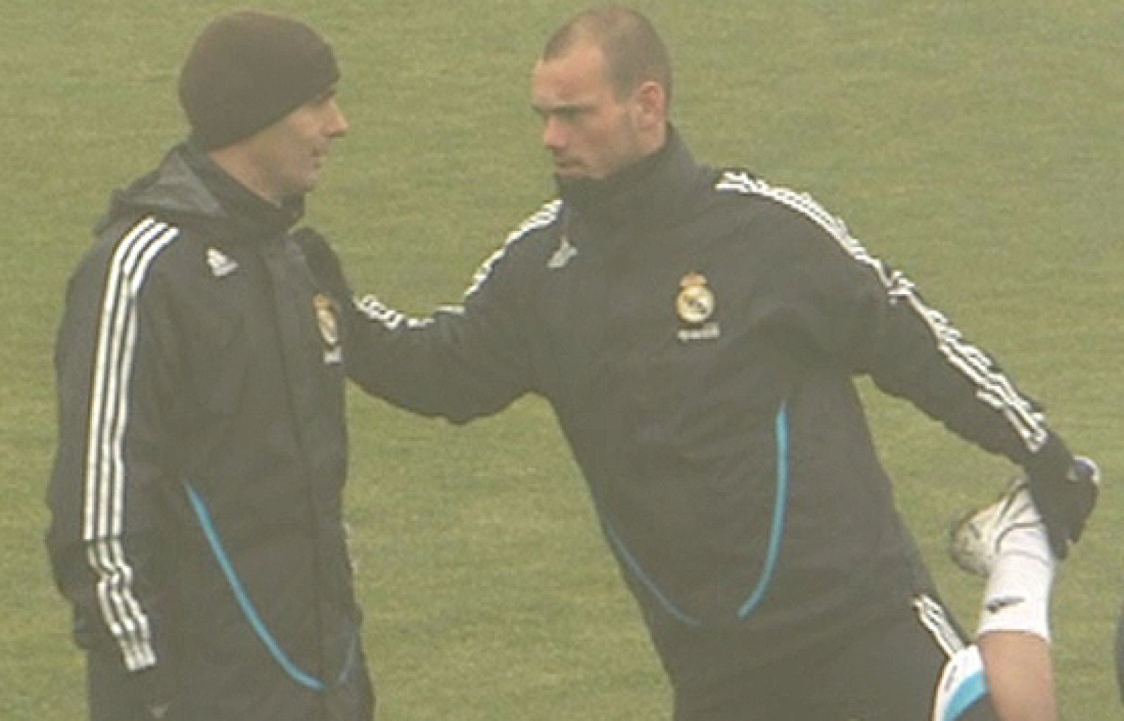 Entrenamiento matinal del Real Madrid en el que Lass Diarra ha entrenado a parte del grupo.