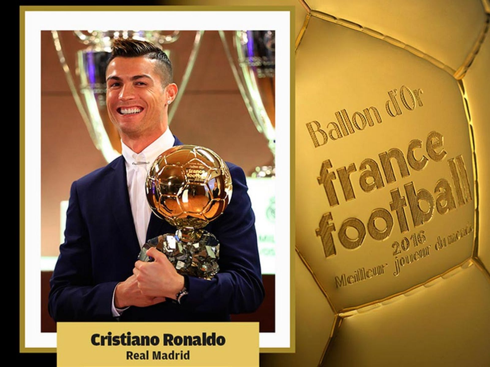 Cristiano suma su cuarto 'Balón de Oro' | Ver