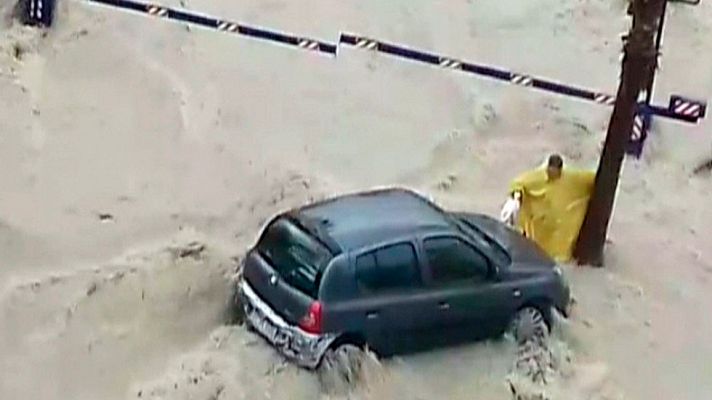 Telediario 1 - El temporal se ha cobrado la primera muerte