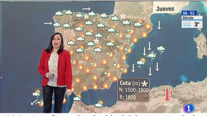El tiempo - Suben ligeramente las temperaturas y remite el temporal de lluvia
