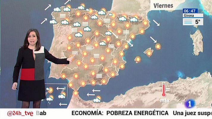 El tiempo - Poco nuboso en la península
