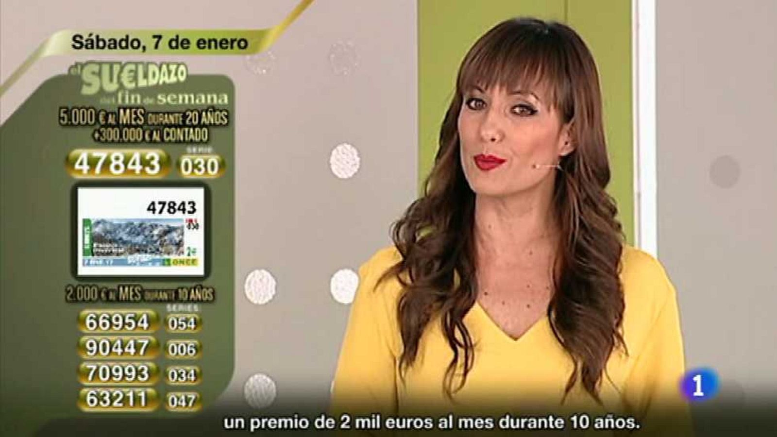 Sorteo ONCE - 07/01/17 - ver ahora