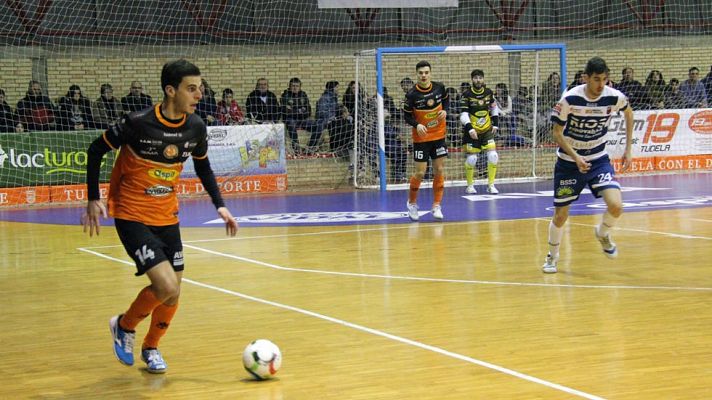  - LNFS, jornada 14. A.V.Ribera Navarra - R.Renovables Zaragoza 4-2. Resumen