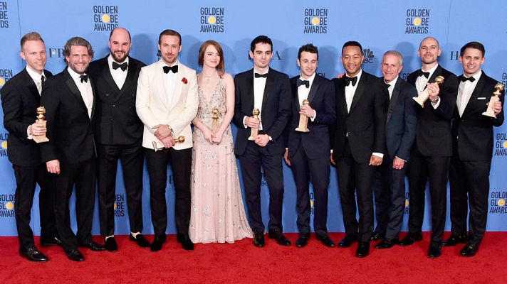 Telediario 1 - 'La La Land' arrasa en los Globos de Oro con siete premios