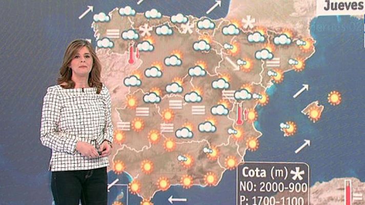 El tiempo - Cielos nubosos en la mitad norte y temperaturas sin grandes cambios