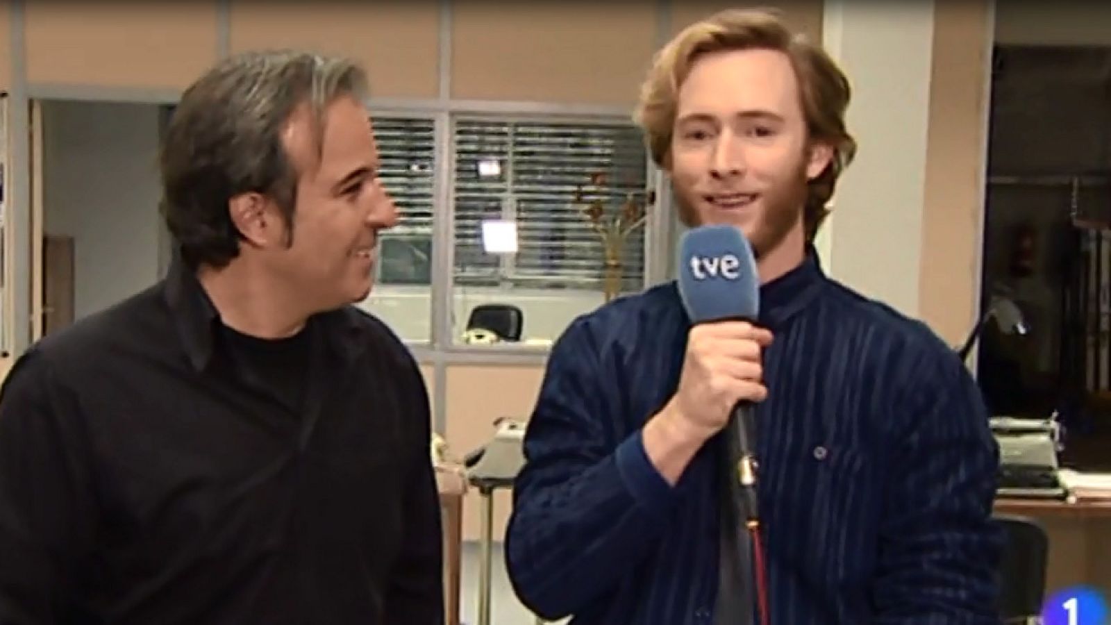 Toni Alcántara, reportero en la redacción de informativos de 1985