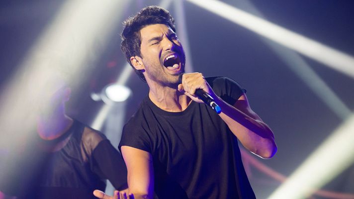 Eurovisión - Fruela canta 'Live it up' en la final del Eurocasting