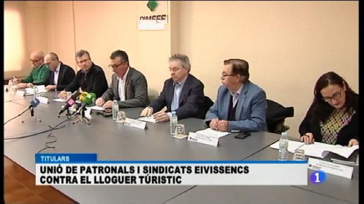 Informatiu Balear - Empresaris i sindicats s'uneixen a Eivissa en contra del lloguer turístic