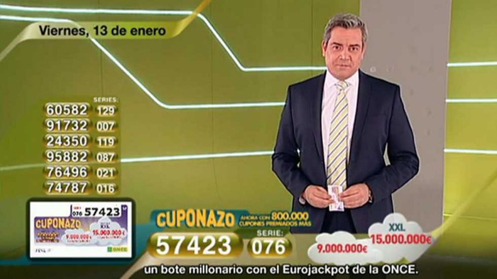 Sorteo ONCE - 13/01/17 - ver ahora