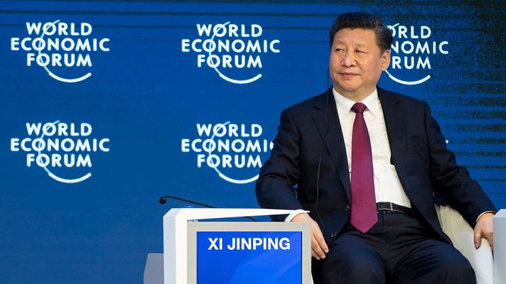 Telediario 1 - Xi Jinping rechaza en Davos el proteccionismo comercial