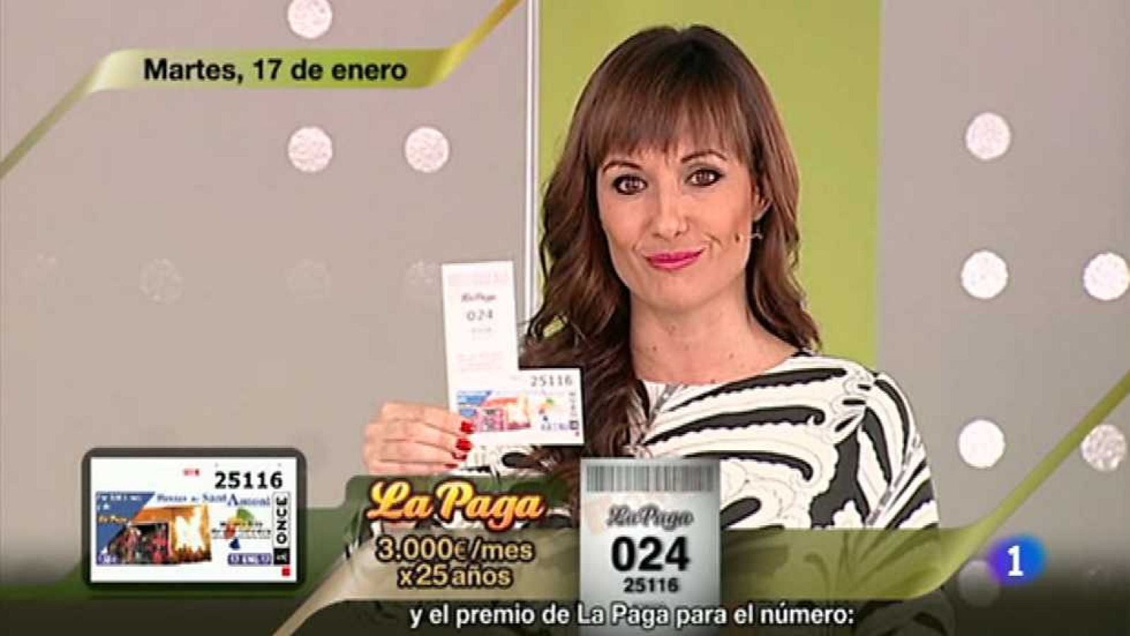 Sorteo ONCE - 17/01/17 - ver ahora