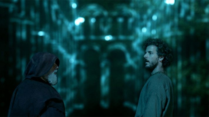 El final del camino - El monje enseña a Esteban cómo debe ser la catedral