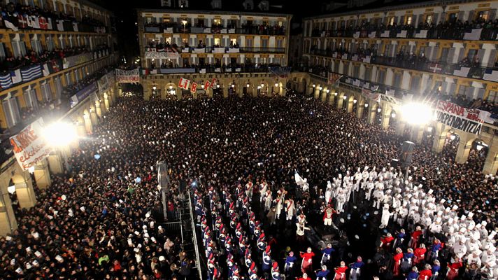 Telediario 1 - El partido Real-Barça coincide con la fiesta de la víspera de San Sebastián