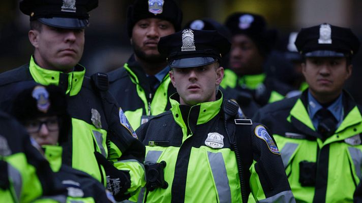 Telediario 1 - Amplio dispositivo de seguridad en la toma de posesión de Trump