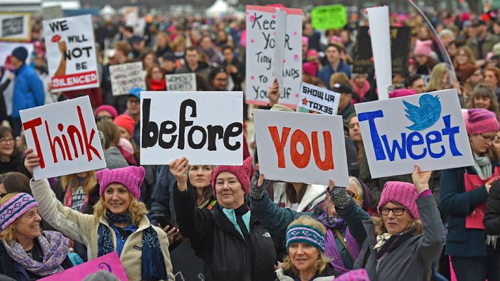 Telediario 1 - Multitudinaria "Marcha de las Mujeres" en Washington contra Trump