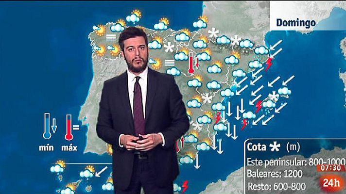 El tiempo - Lluvias fuertes en el este y temperaturas muy bajas en el noroeste