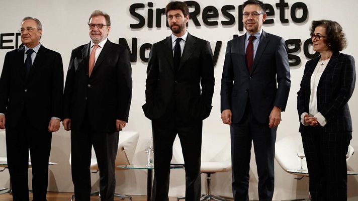 Telediario 1 - Real Madrid, Barça y Juventus lucharán contra la discriminación