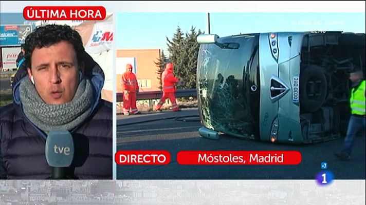 La mañana - Accidente de un autobús escolar en Móstoles