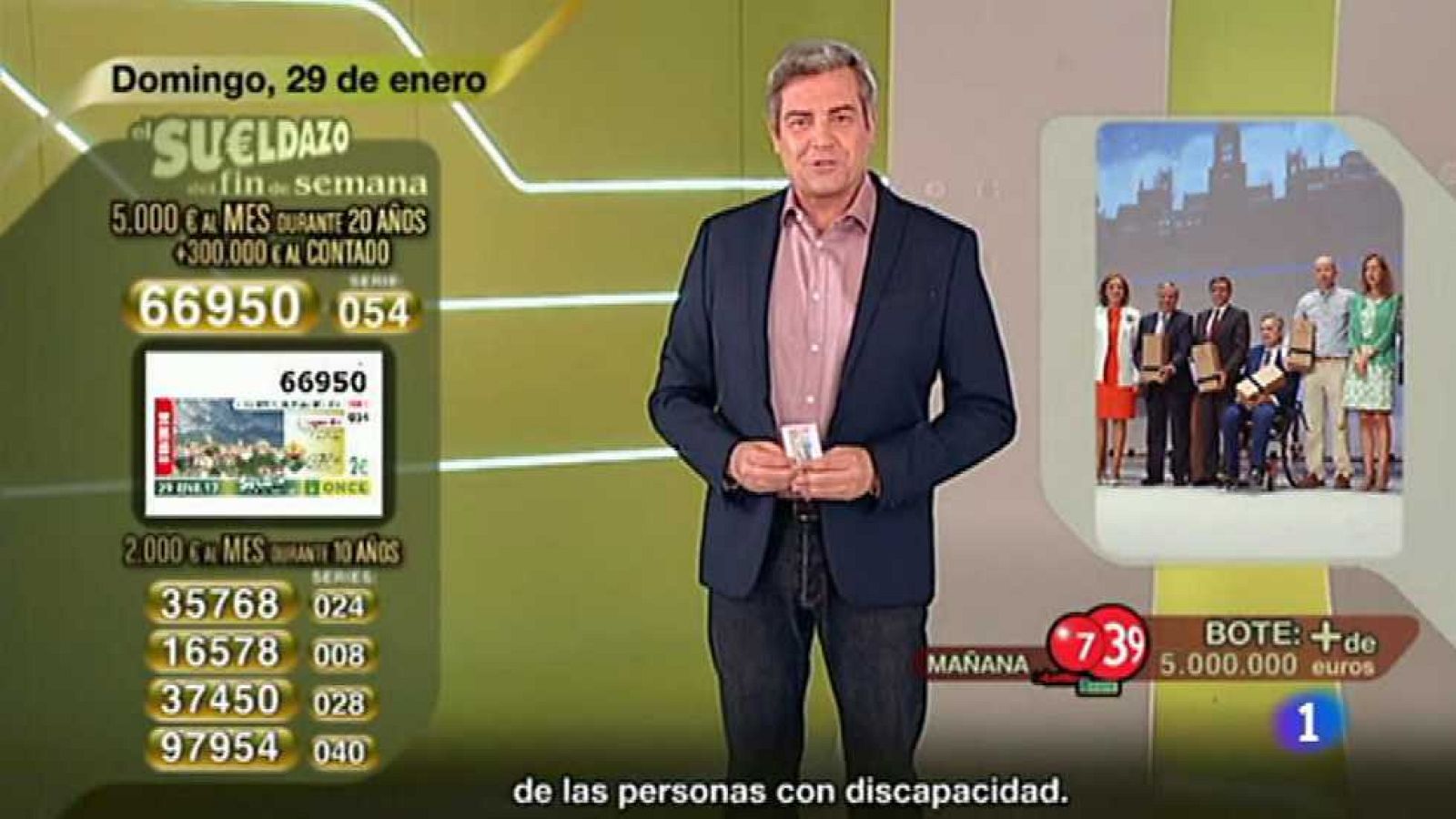 Sorteo ONCE - 29/01/17 - ver ahora