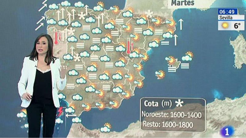 Nubes en casi todo el país y temperaturas altas - El tiempo | Ver