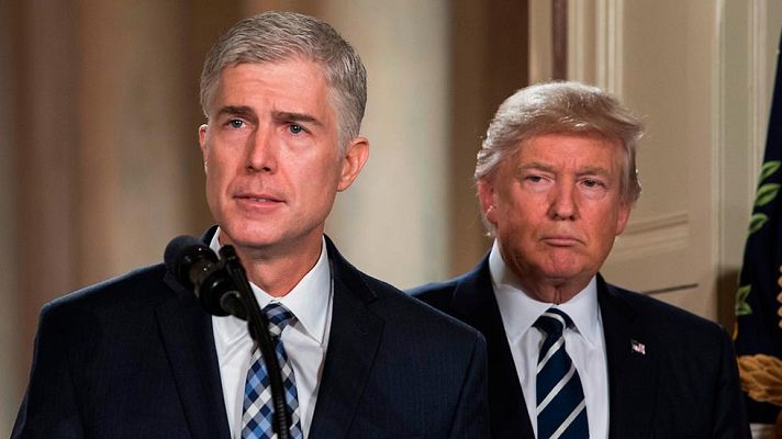 Telediario 1 - Trump elige al juez conservador Neil Gorsuch para el Supremo