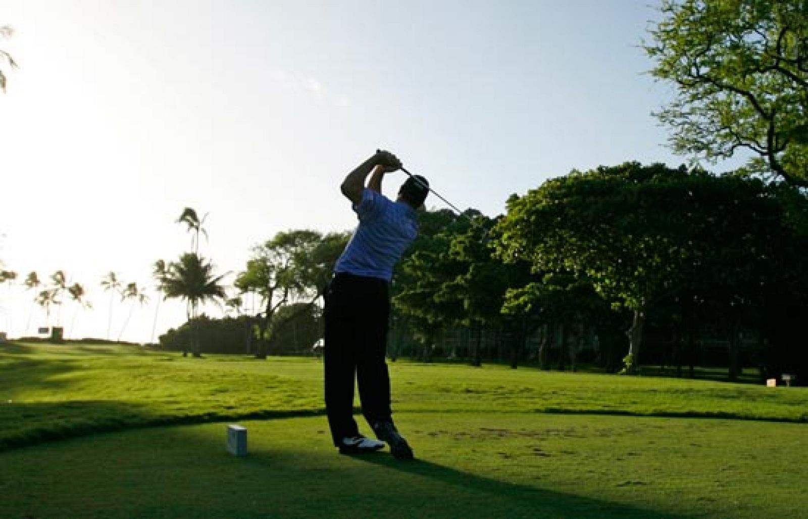 El golfista amateur Gary Levine, que trabaja en una compañía de seguros, ha realizado el golpe de su vida, con un hoyo en uno. A juzgar por las imágenes, le costará volver a repetirlo.