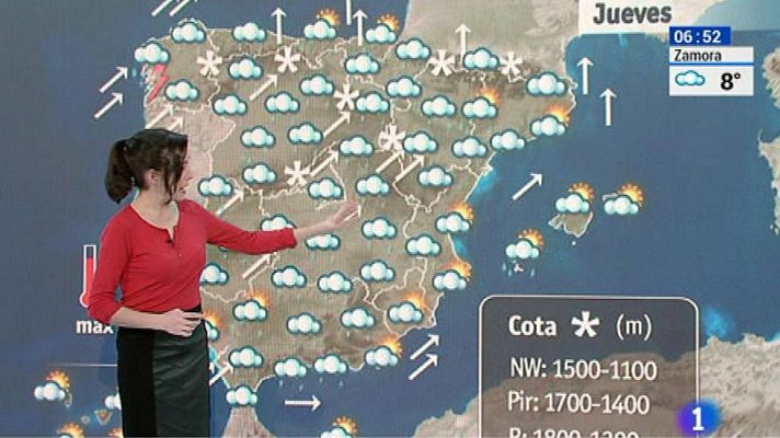 El tiempo - Lluvias en toda la península, muy fuertes en Galicia y Extremadura