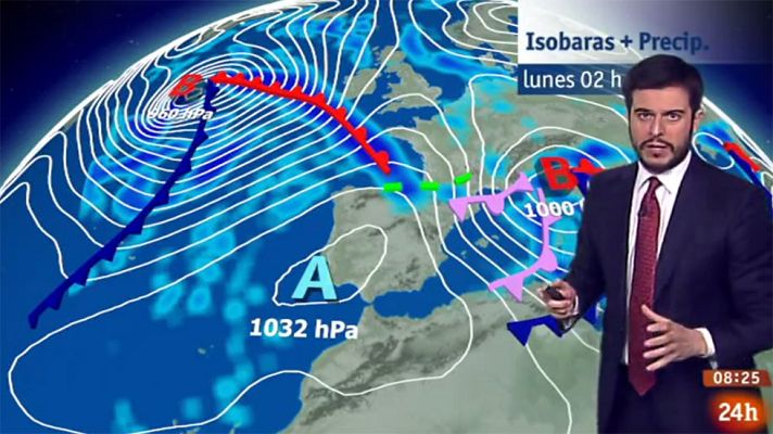 El tiempo - La AEMET prevé para este domingo viento fuerte y nevadas al norte del país