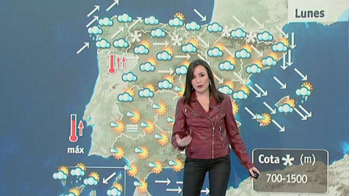 El tiempo - Viento fuerte en el Mediterráneo, Galicia y los Pirineos