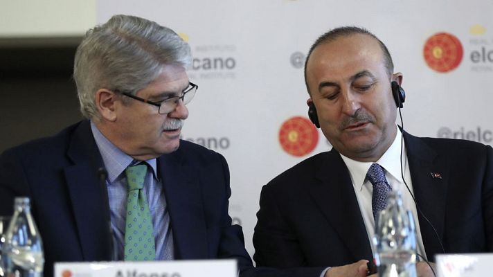 Telediario 1 - Cavusoglu, de visita en Madrid