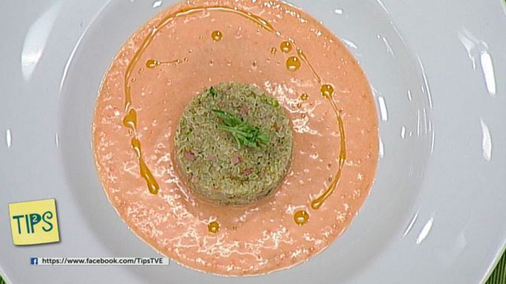 RTVE Cocina - Cocina - Quinoa con salmorejo de menta