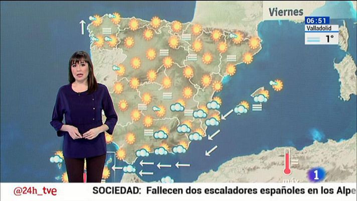El tiempo - Poco nuboso y temperaturas en ascenso