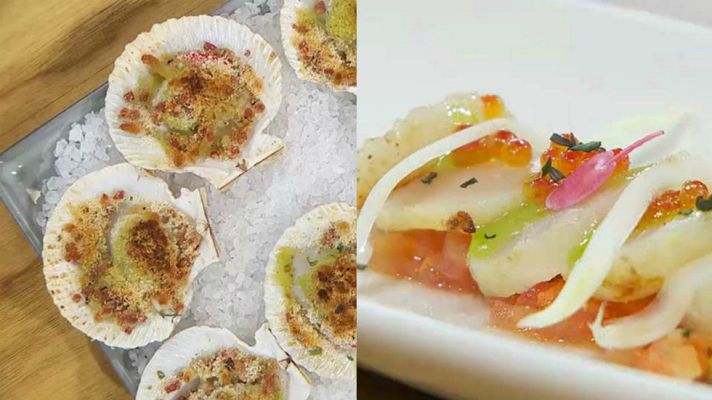 RTVE Cocina - Volandeiras al horno / Vieiras con tomate