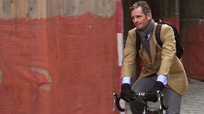 Telediario 1 - Primeras imágenes de Iñaki Urdangarín en Ginebra tras la sentencia del caso Nóos