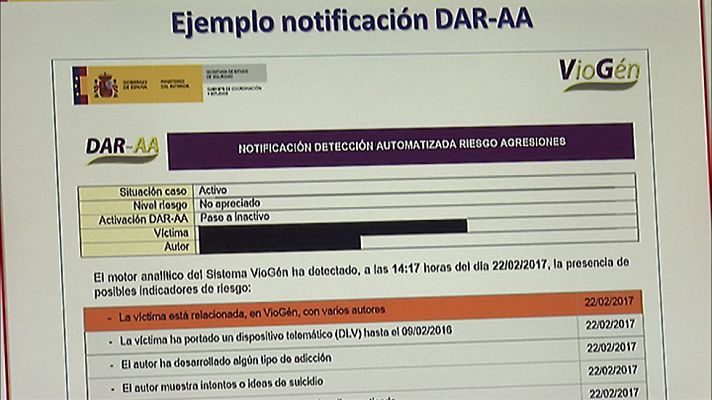 Telediario 1 - El Ministerio de Interior pone en marcha una herramienta para luchar contra la Violencia de Genero