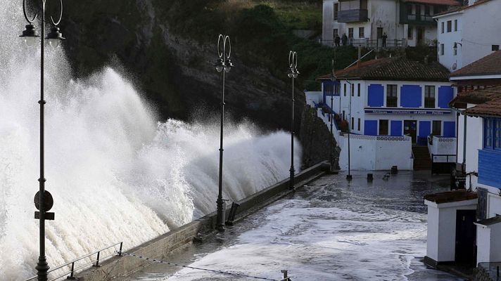 El tiempo - Fuerte oleaje en País Vasco, Cantabria, Asturias y Galicia
