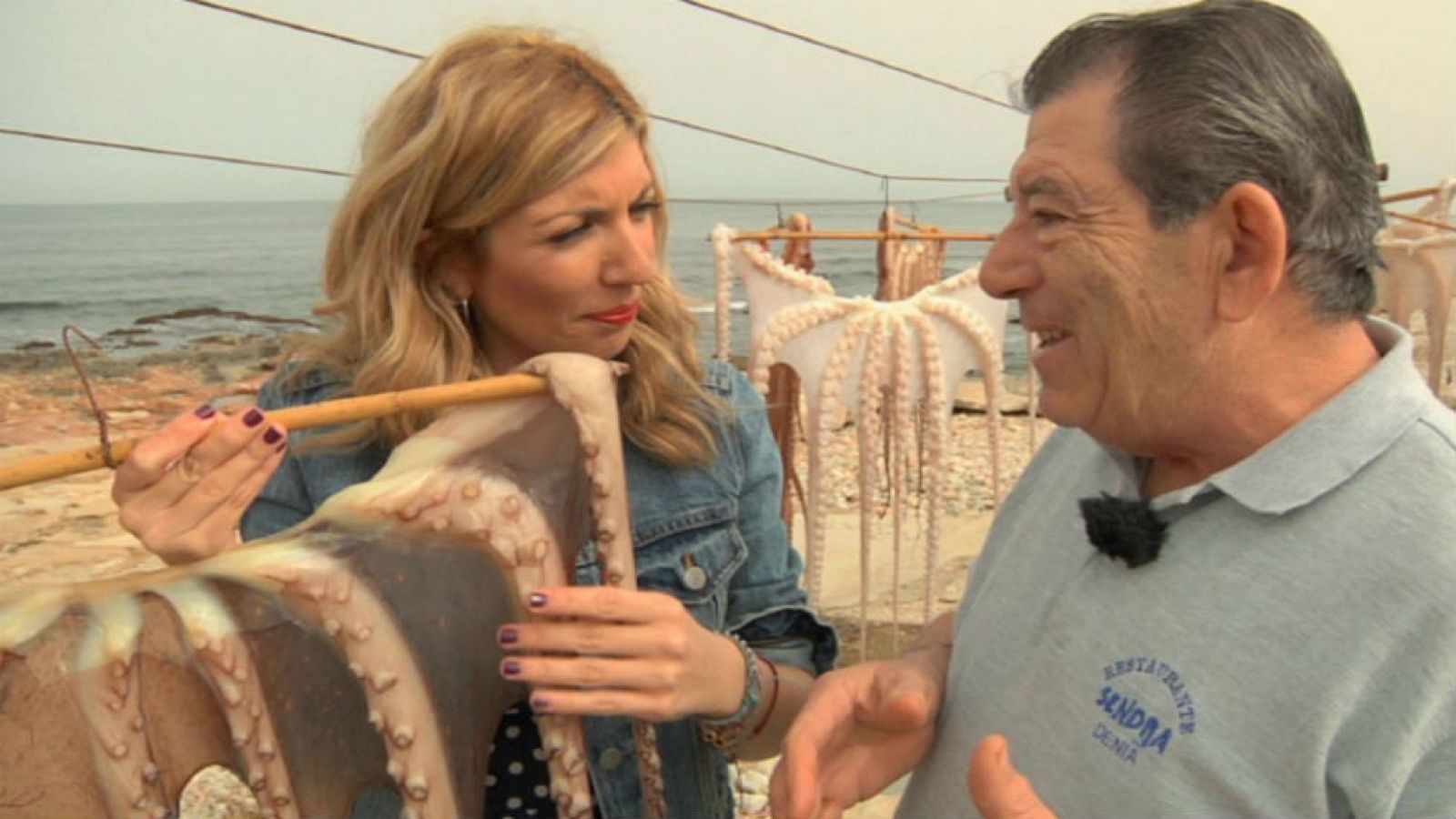 Un tendedero de pulpos