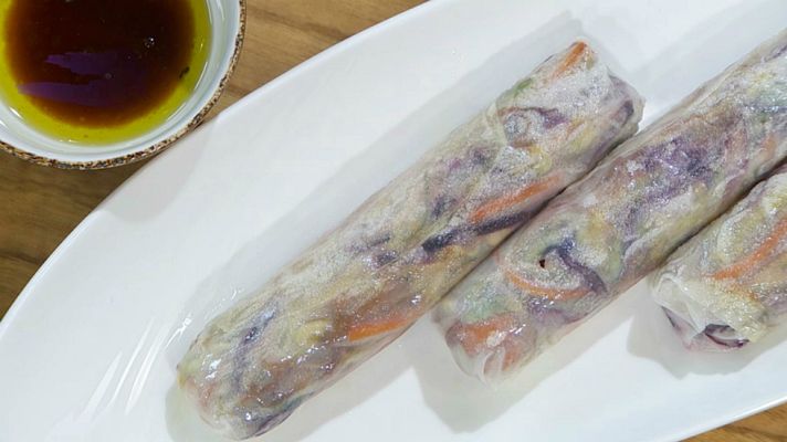 RTVE Cocina - Rollitos de pasta de arroz y verduras