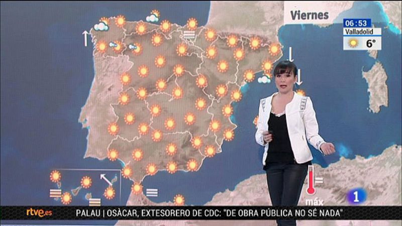 Las temperaturas volverán este viernes a ser más altas de lo normal en estas fechas - El tiempo | Ver