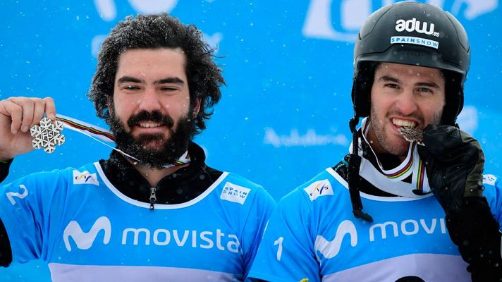 Campeonatos del Mundo FIS Freestyleski y Snowboard - Lucas Eguibar y Regino Hernández, "orgullosos" de su plata mundial