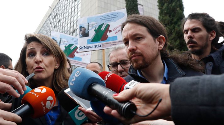 Telediario 1 - Pablo Iglesias reitera su petición de suprimir la retransmisión de la misa católica en La2 de TVE