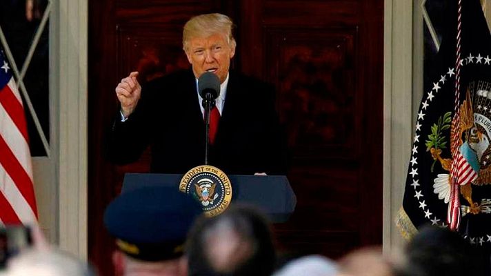 Telediario 1 - Un juez federal bloquea el nuevo veto migratorio de Trump