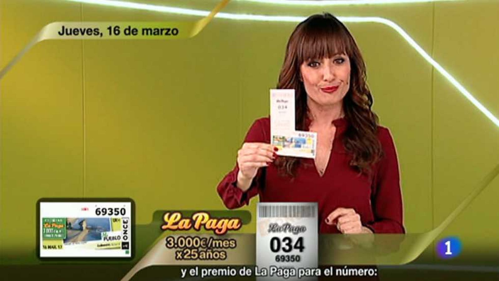 Sorteo ONCE - 16/03/17 - ver ahora