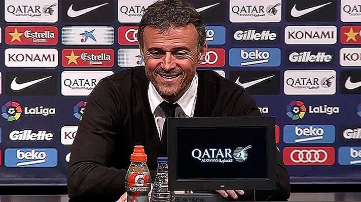Telediario 1 - Luis Enrique 'duerme' a un periodista