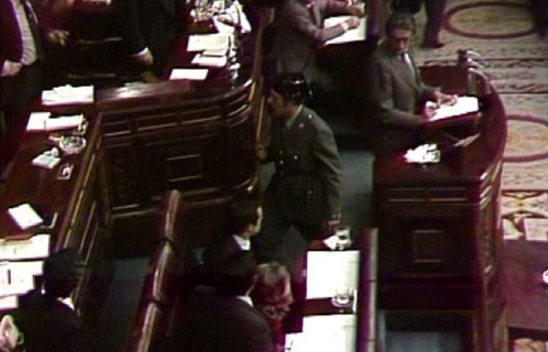 La entrada de Tejero en el Congreso el 23-F