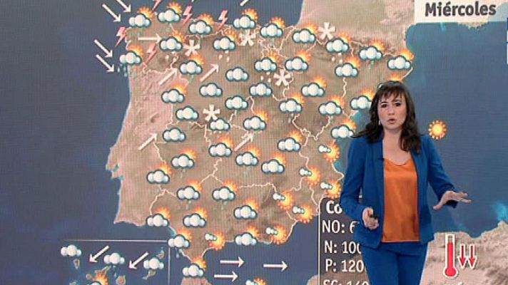 El tiempo - Descenso notable de las temperaturas en toda la península, fuerte oleaje en el norte y nieve en cotas bajas