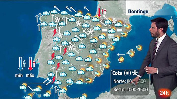 El tiempo - Lluvias en casi toda España y temperaturas al alza